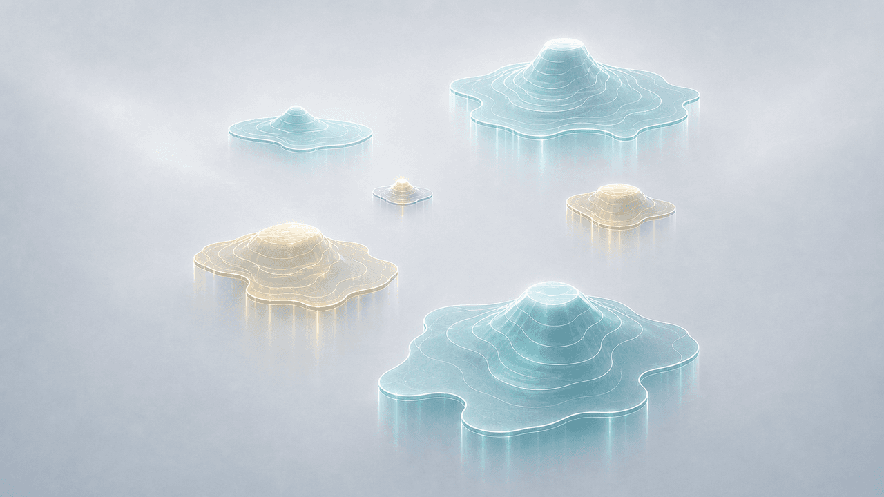 Adaptive landscape illustration for House-of-Cards Landscapes: Neighboring Scores Are Uncorrelated.