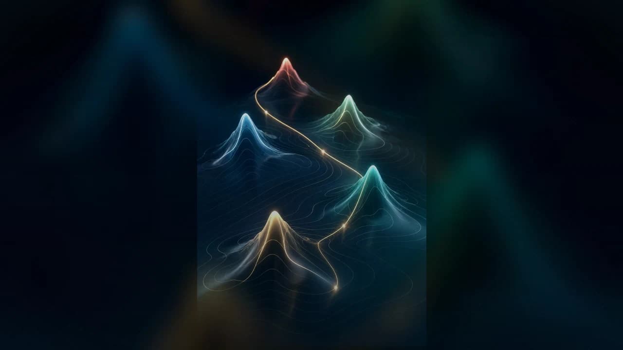 Adaptive landscape illustration for Pareto Landscapes: Multiple Objectives Create a Frontier.