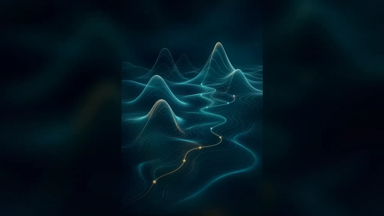 Adaptive landscape illustration for Fitness Seascapes: Fitness Landscapes Move Over Time.