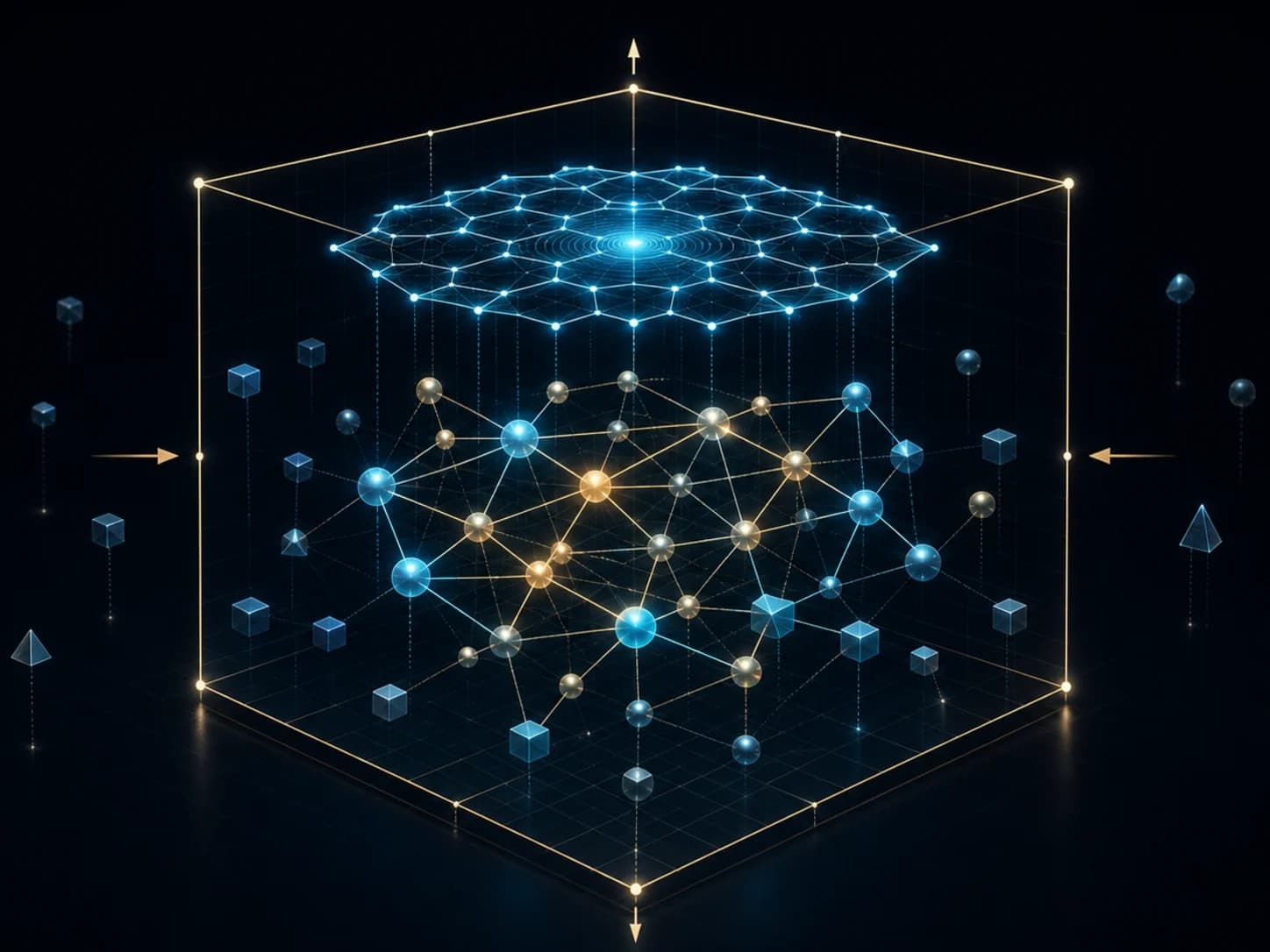 Separate components inside a system boundary become a whole-system pattern through local influence lines.